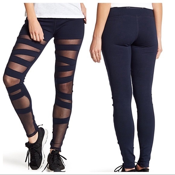 Electric yoga ballerina lace up mesh leggings M - Picture 5 of 13